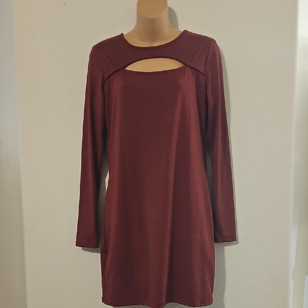Rue21 Long Sleeve  Dress - Wine XL